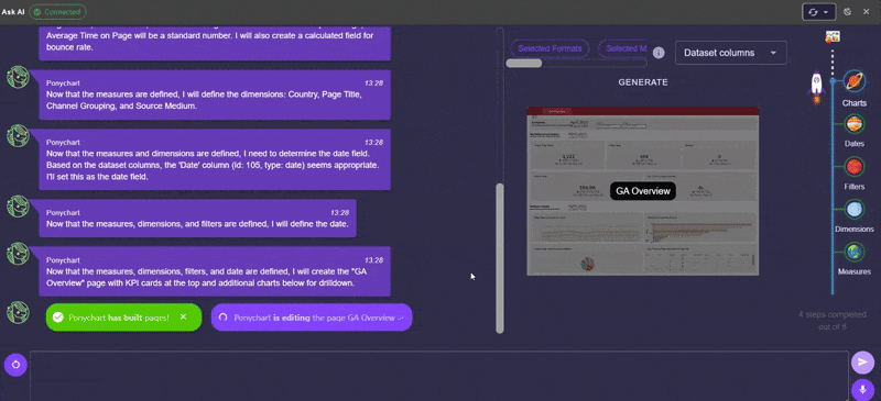 Tableau dashboard measure selector
